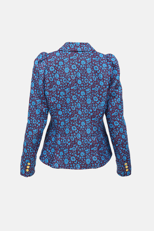 Smythe Floral Linen Blazer
