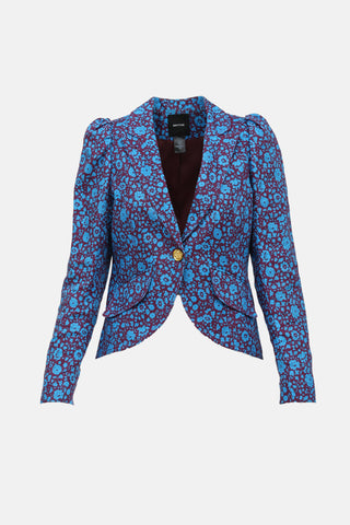 Smythe Floral Linen Blazer