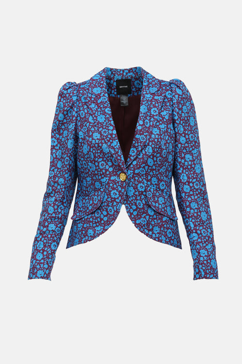 Smythe Floral Linen Blazer