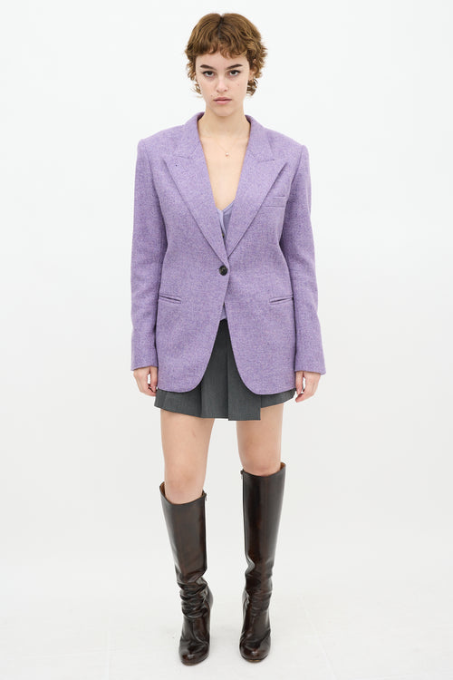 Smythe Purple Wool 90's Blazer