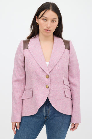 Smythe Purple & White Rifle Patch Equestrian Blazer