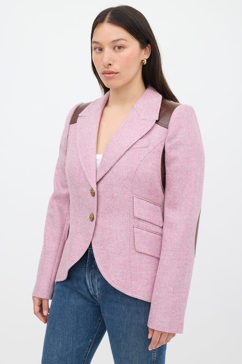 Smythe Purple & White Rifle Patch Equestrian Blazer