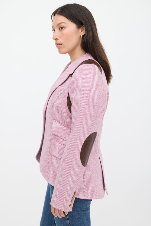 Smythe Purple & White Rifle Patch Equestrian Blazer