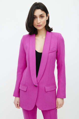 Smythe Purple Wool Blend Two Piece Suit