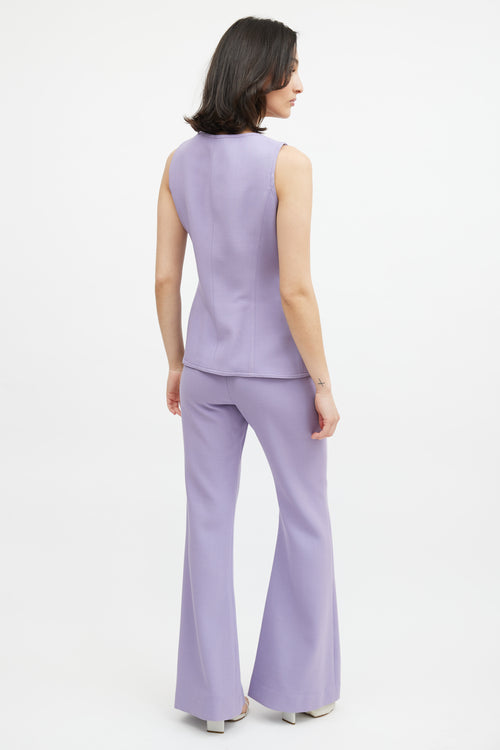 Smythe Purple Wool Co-Ord Set