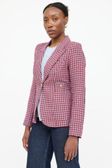 Smythe Linen Plaid Blazer