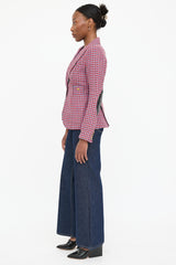 Smythe Linen Plaid Blazer