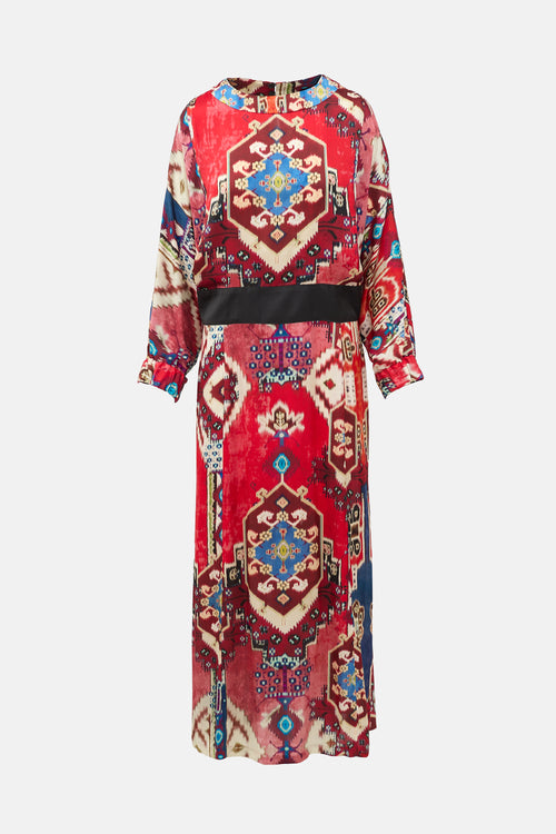 Smythe Satin Printed Maxi Dress