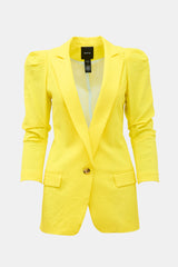 Smythe Seersucker Scrunch Sleeve Blazer