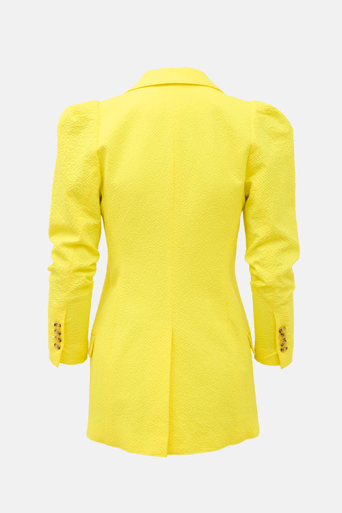 Smythe Seersucker Scrunch Sleeve Blazer