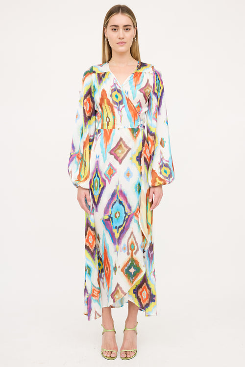 Smythe Patterned Wrap Dress