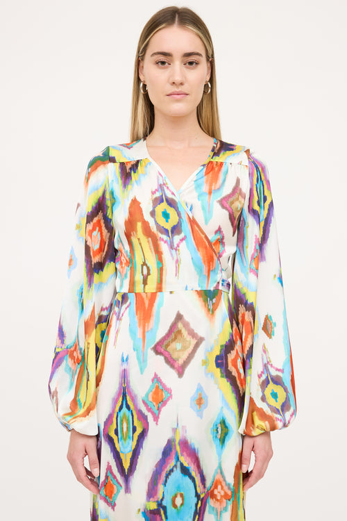 Smythe Patterned Wrap Dress
