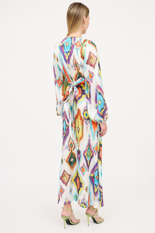 Smythe Patterned Wrap Dress