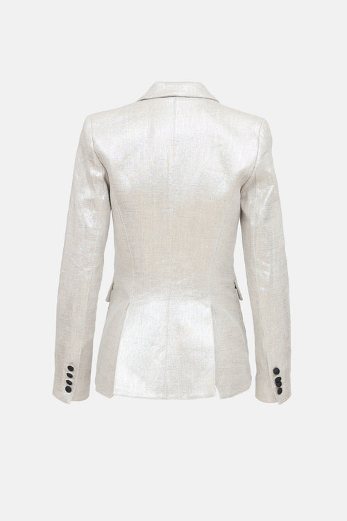 Smythe Metallic Linen Blazer