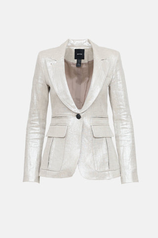 Smythe Metallic Linen Blazer