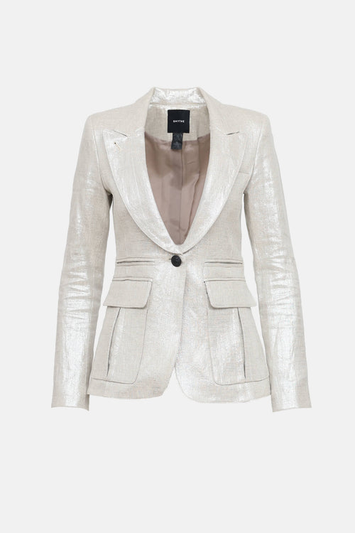 Smythe Metallic Linen Blazer
