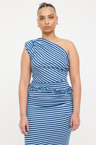 Smythe Striped Asymmetrical Co-Ord Set
