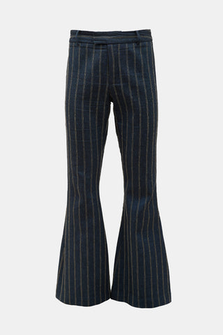 Smythe Striped Bootcut Denim Pant