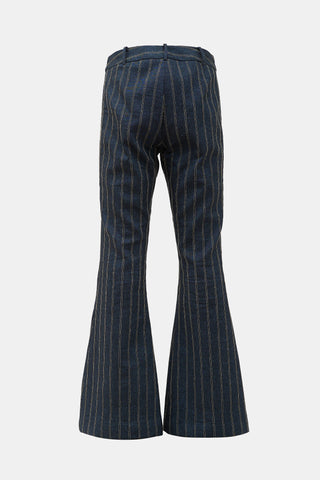 Smythe Striped Bootcut Denim Pant