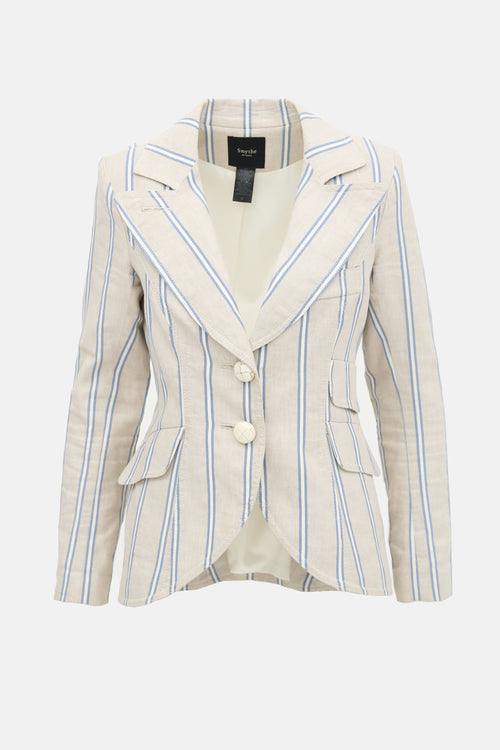 Smythe Striped Equestrian Blazer