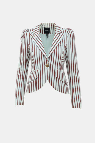 Smythe Striped One Button Blazer