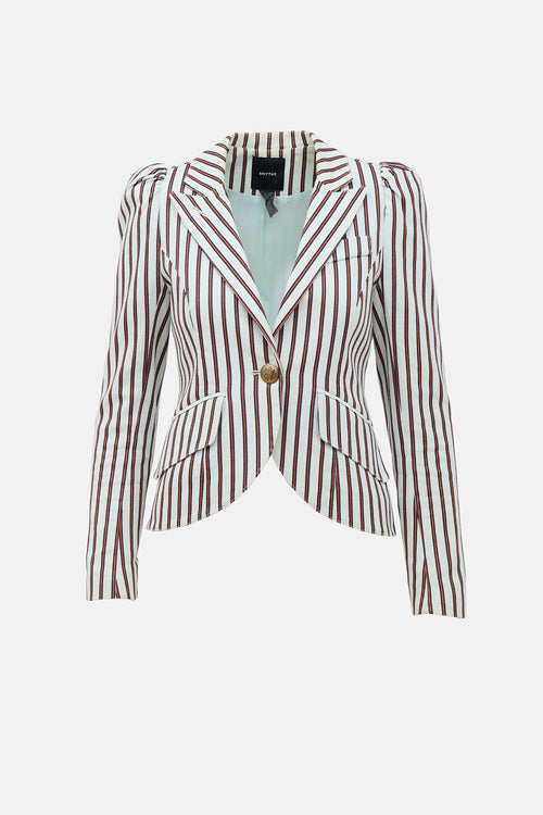 Smythe Striped One Button Blazer
