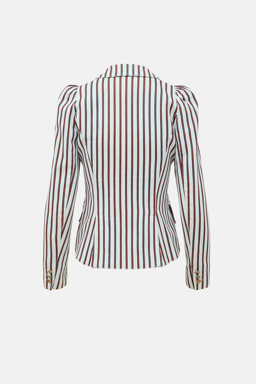 Smythe Striped One Button Blazer