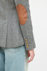 Smythe Tweed Leather Panelled Blazer