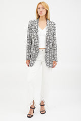 Smythe Printed Long Shawl Blazer