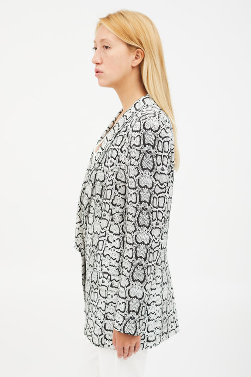 Smythe Printed Long Shawl Blazer