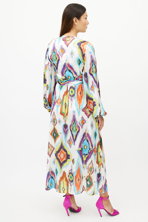 Smythe White & Multicolour Wrap Dress