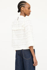 Smythe Appliqué Embroidered Ruffle Top
