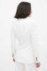 Smythe Seersucker Ruched Blazer