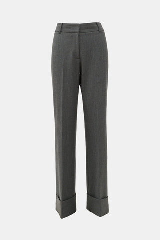 Smythe Wide Leg Cuffed Trouser