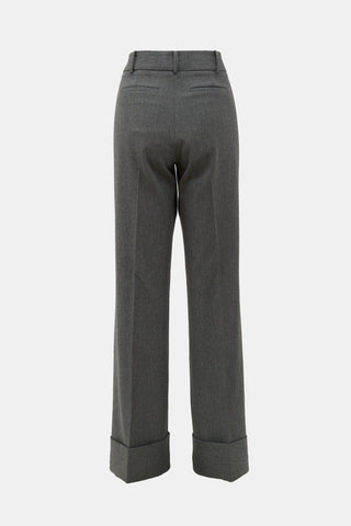 Smythe Wide Leg Cuffed Trouser