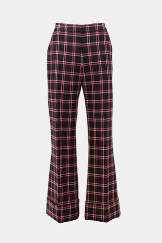 Smythe Wool Plaid Cuffed Trouser