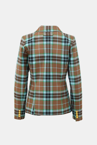 Smythe Wool Plaid Dutchess Blazer