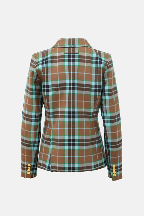 Smythe Wool Plaid Dutchess Blazer