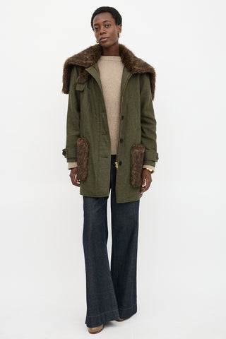 Smythe Wool & Faux Fur Parka