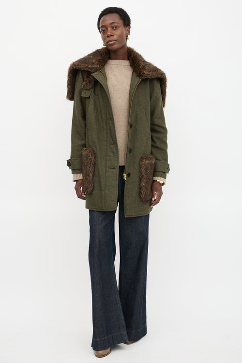 Smythe Wool & Faux Fur Parka