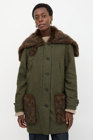Smythe Wool & Faux Fur Parka