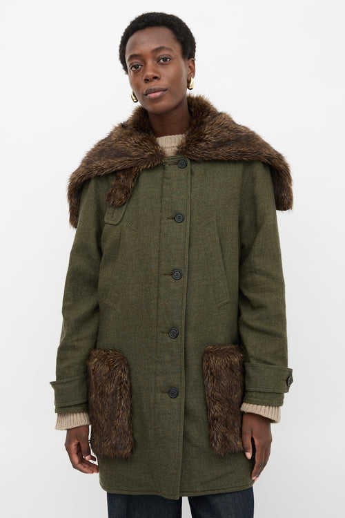 Smythe Wool & Faux Fur Parka