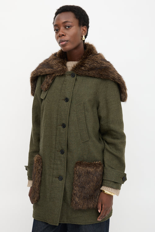 Smythe Wool & Faux Fur Parka