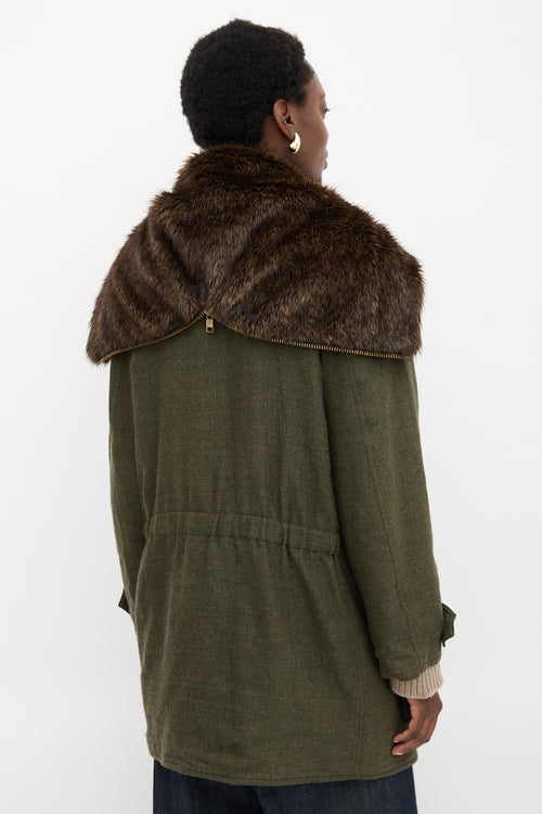 Smythe Wool & Faux Fur Parka