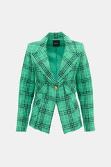 Smythe Wool & Linen Check Blazer