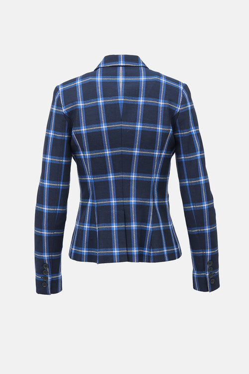 Smythe Wrap Windowpane Blazer