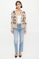 Smythe X Augden Beige & Black Patterned Cardigan