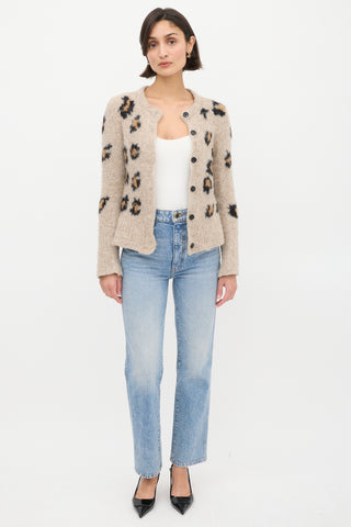 Smythe X Augden Beige & Black Patterned Cardigan