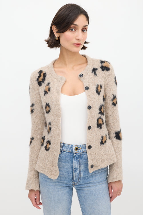 Smythe X Augden Beige & Black Patterned Cardigan