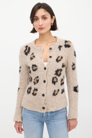 Smythe X Augden Beige & Black Patterned Cardigan